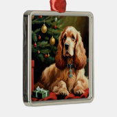 Cocker Spaniel Christmas Ornament Aus Metall (Rechts)