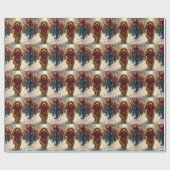 Cocker Spaniel Christmas Parade Holiday Painting Geschenkpapier (Flach)