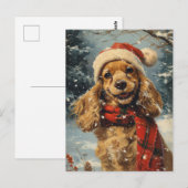 Cocker Spaniel Christmas Postkarte (Vorne/Hinten)