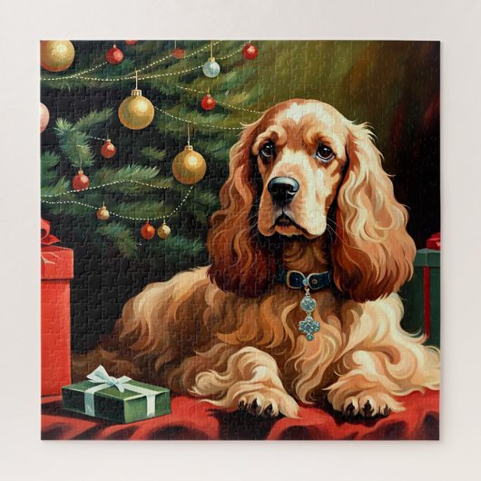 Cocker Spaniel Christmas Puzzle (Vertikal)