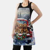 Cocker Spaniel Christmas Red Truck Holiday Schürze (InSitu)