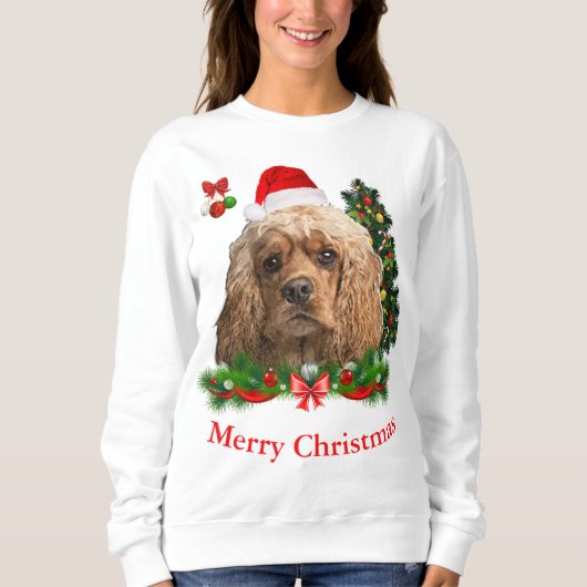 Cocker Spaniel Christmas Sweatshirt (Vorderseite)
