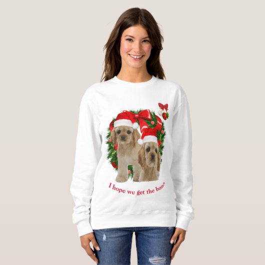 Cocker Spaniel Christmas Sweatshirt (Vorne ganz)