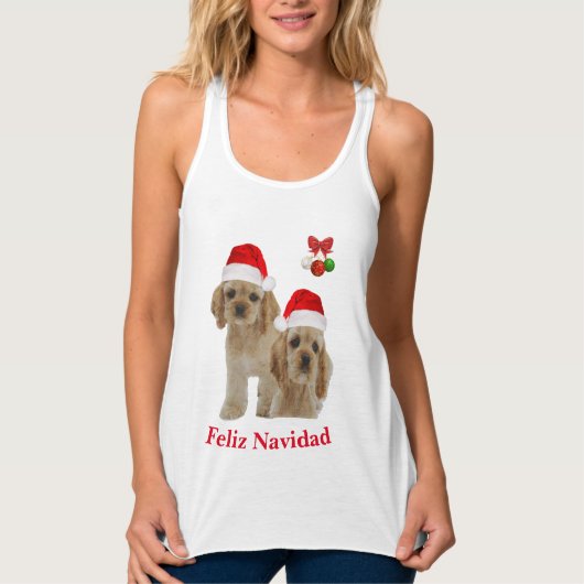 Cocker Spaniel Christmas T - Shirt (Vorderseite)