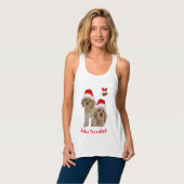 Cocker spaniel Christmas T - Shirt Tank Top (Vorderseite Vollansicht)