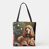 Cocker Spaniel Christmas Tasche (Rückseite)