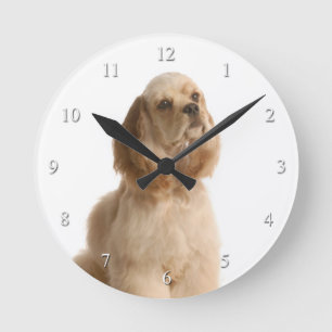 Cocker Spaniel Clock Runde Wanduhr