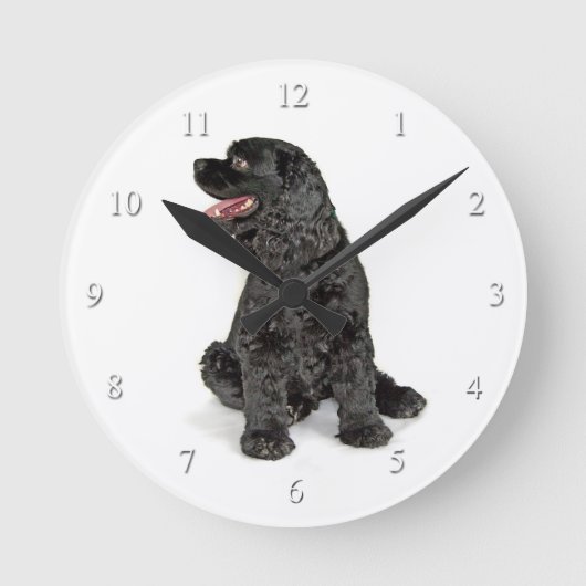 Cocker Spaniel Clock Runde Wanduhr (Vorderseite)