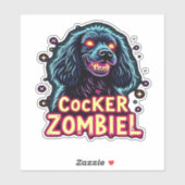 Cocker Spaniel Cockie Zombie Dog Halloween Essenti Aufkleber (Blatt)
