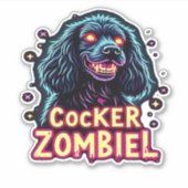 Cocker Spaniel Cockie Zombie Dog Halloween Essenti Aufkleber (Vorderseite)