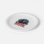 Cocker Spaniel Cockie Zombie Dog Halloween Essenti Pappteller (Schrägansicht)