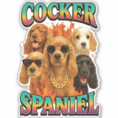 Cocker Spaniel Copy Aufkleber (Vorderseite)