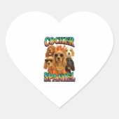 Cocker Spaniel Copy Herz-Aufkleber (Vorderseite)