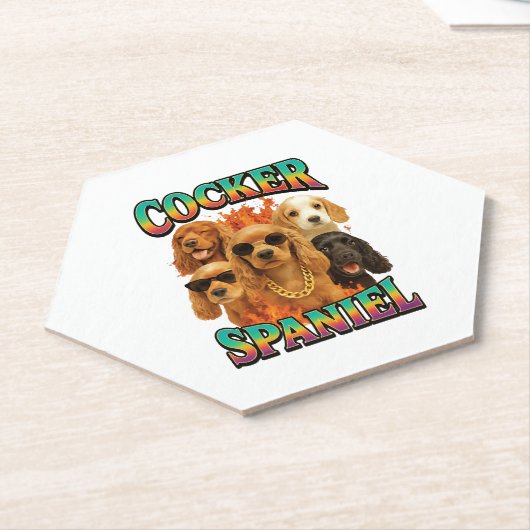 Cocker Spaniel Copy Untersetzer (angewinkelt)