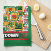 Cocker Spaniel Countdown Weihnachtskalender Geschirrtuch (Viertel Falte)