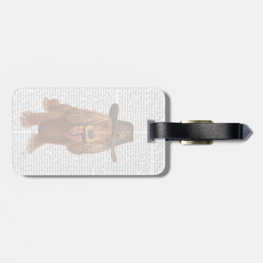 Cocker Spaniel Cowboy 2 Gepäckanhänger (Rückseite horizontal)