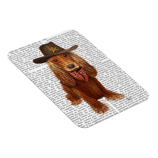 Cocker Spaniel Cowboy 2 Magnet (Rechte Seite)