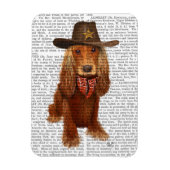 Cocker Spaniel Cowboy 2 Magnet (Vertikal)