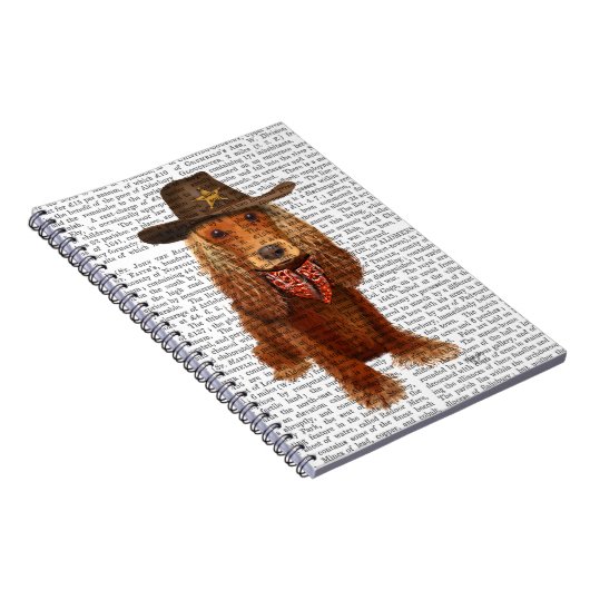 Cocker Spaniel Cowboy 2 Notizblock (Rechte Seite)