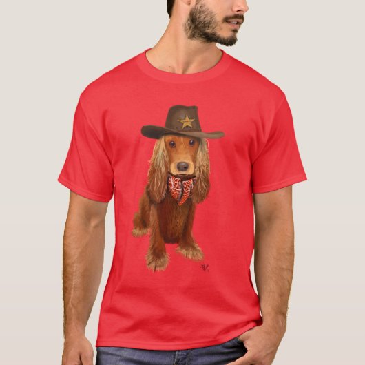Cocker Spaniel Cowboy 2 T-Shirt (Vorderseite)
