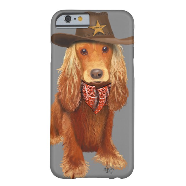 Cocker Spaniel Cowboy Case-Mate iPhone Hülle (Rückseite)