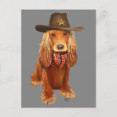 Cocker Spaniel Cowboy Postkarte (Vorderseite)