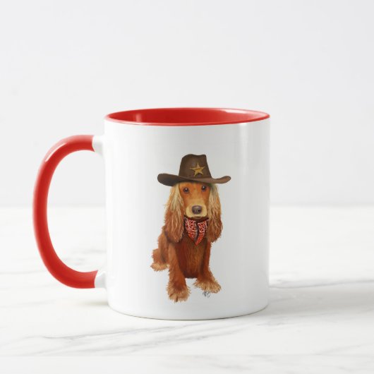 Cocker Spaniel Cowboy Tasse (Links)