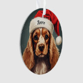 Cocker Spaniel Custom Christmas Ornament (Vorderseite)