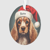 Cocker Spaniel Custom Christmas Ornament (Vorderseite)