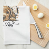 Cocker Spaniel Dad Life Is Ruff Vintage Dog Shirt_ Geschirrtuch (Viertel Falte)