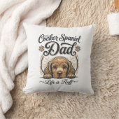Cocker Spaniel Dad Life Is Ruff Vintage Dog Shirt_ Kissen (Decke)