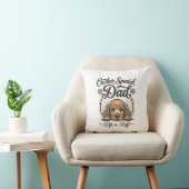 Cocker Spaniel Dad Life Is Ruff Vintage Dog Shirt_ Kissen (Stuhl )