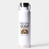 Cocker Spaniel Dad Life Is Ruff Vintage Dog Shirt_ Trinkflasche (Vorne)