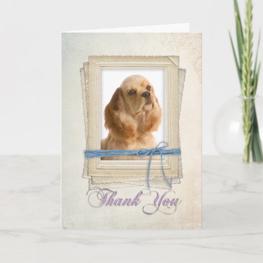 Cocker Spaniel Danke-Card Dankeskarte (Vorderseite)