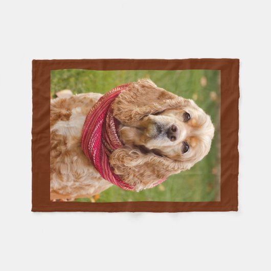 Cocker spaniel-Decke Fleecedecke (Vorderseite (Horizontal))