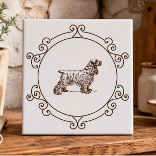 Cocker Spaniel Dekorative Keramikfliese