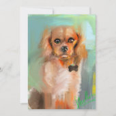 Cocker-spaniel Digital Art Card by Shelley Dankeskarte (Vorderseite)
