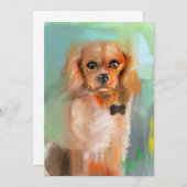 Cocker-spaniel Digital Art Card by Shelley Dankeskarte (Vorne/Hinten)