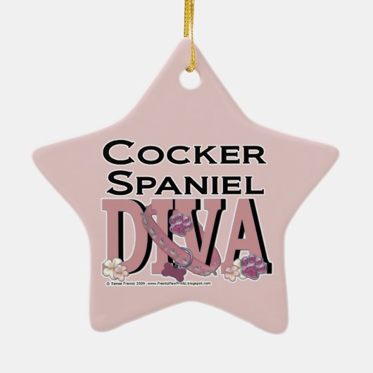 Cocker spaniel-DIVA Keramik Ornament (Hinten)