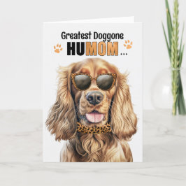 Cocker Spaniel Dog Bester HuMOM Muttertag Feiertagskarte