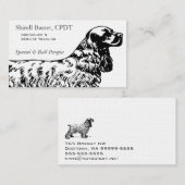Cocker Spaniel Dog Business Visitenkarte (Vorne/Hinten)