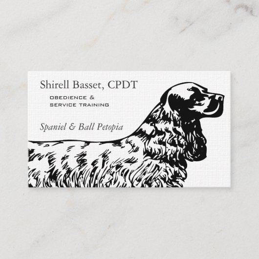 Cocker Spaniel Dog Business Visitenkarte (Vorderseite)