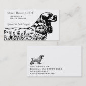 Cocker Spaniel Dog Business Visitenkarte (Vorne/Hinten)