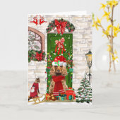 Cocker Spaniel Dog Christmas Karte (Gelbe Blume)