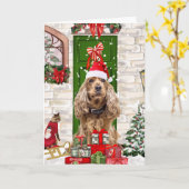Cocker Spaniel Dog Christmas Karte (Gelbe Blume)