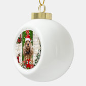 Cocker Spaniel Dog Christmas Keramik Kugel-Ornament (Rechts)