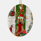 Cocker Spaniel Dog Christmas Keramik Ornament (Rechts)
