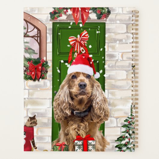 Cocker Spaniel Dog Christmas Planer (Rückseite)