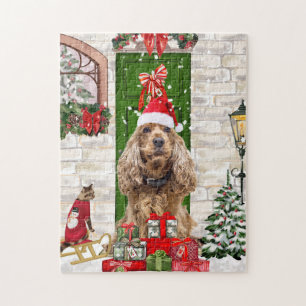 Cocker Spaniel Dog Christmas Puzzle