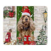 Cocker Spaniel Dog Christmas Schneidebrett (Vorderseite)